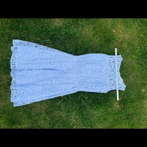 Blue lace dress